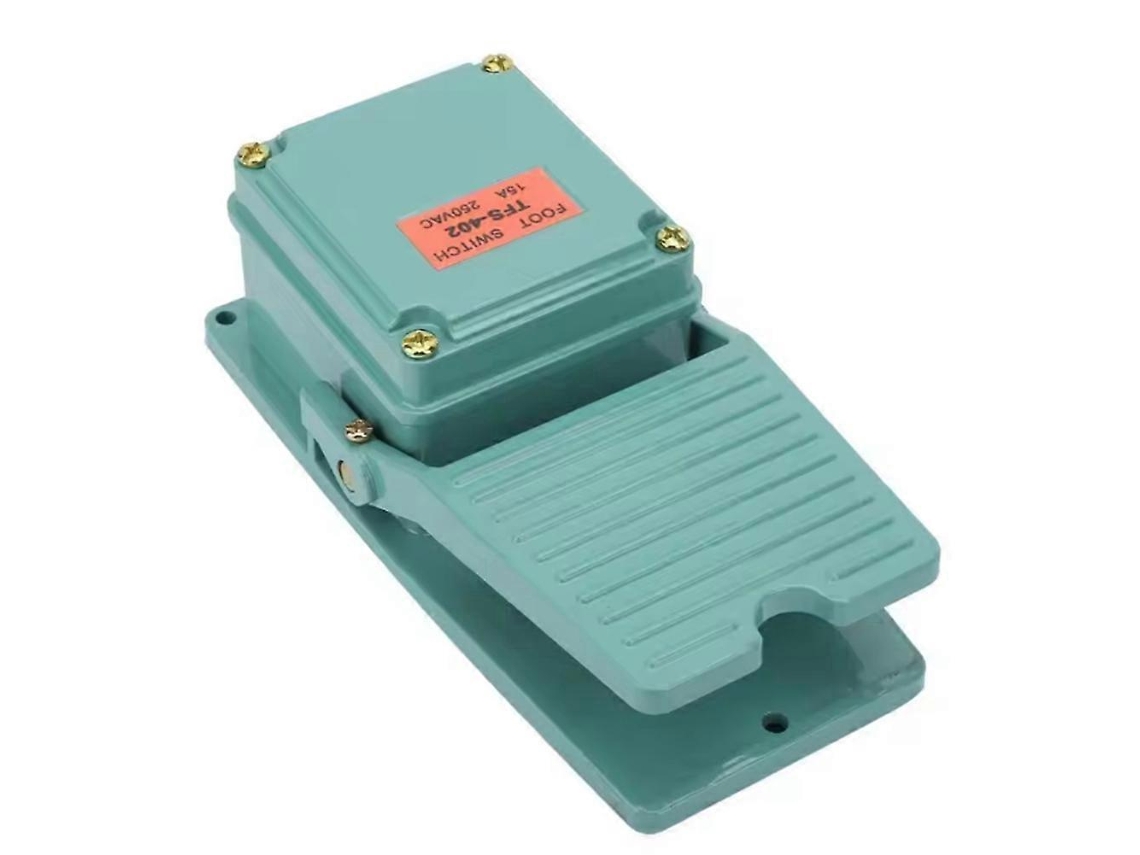 Tfs-402 Ac 250v 15a 1na 1nf Interruptor De Pedal Momentâneo Para Acionamento Elétrico, Com Corpo Em Liga De Alumínio Antiderrapante.