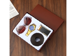Conjunto De Presente Conjunto Com Relógio, Óculos De Sol E Cinto, Presente Perfeito Para Homens Em Datas Comemorativas Cuich