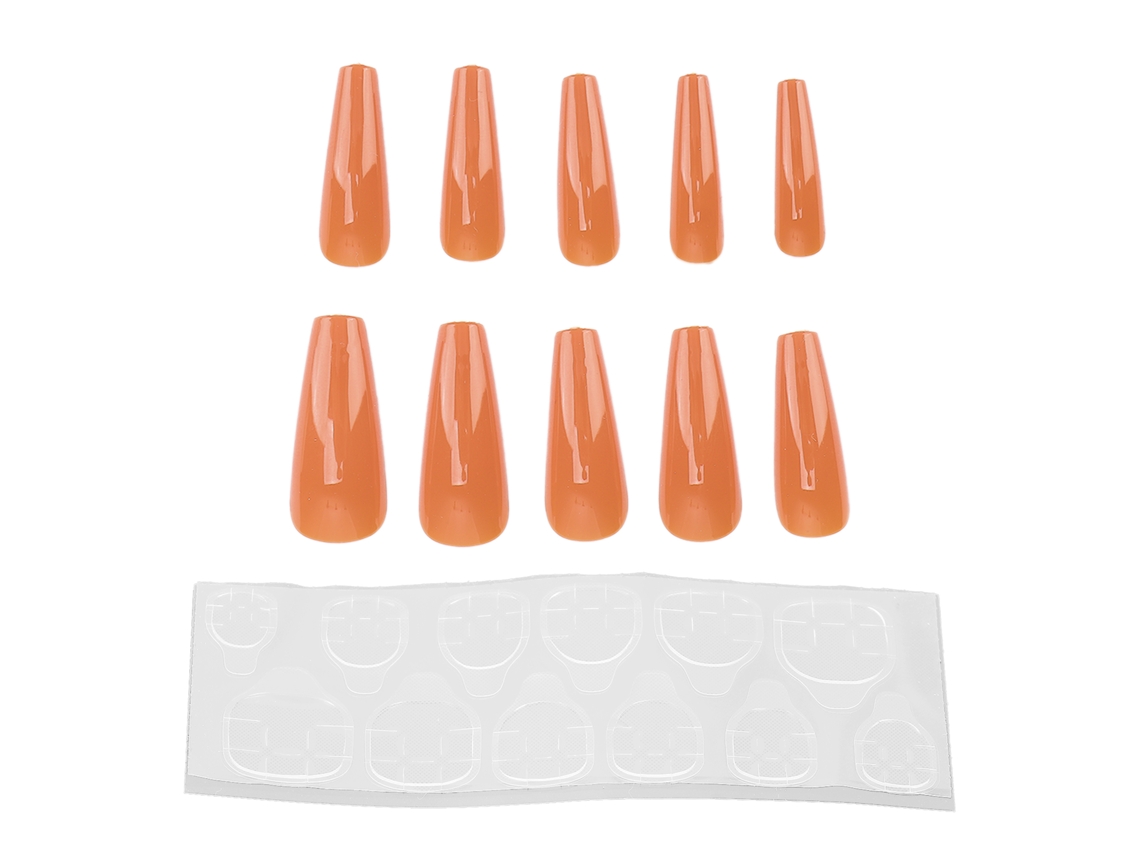 10pcs Unhas Falsas De Cor Pura Para Mulheres Meninas Elegantes Estilosas Pontas De Unha Ferramenta De Manicure N5354-10