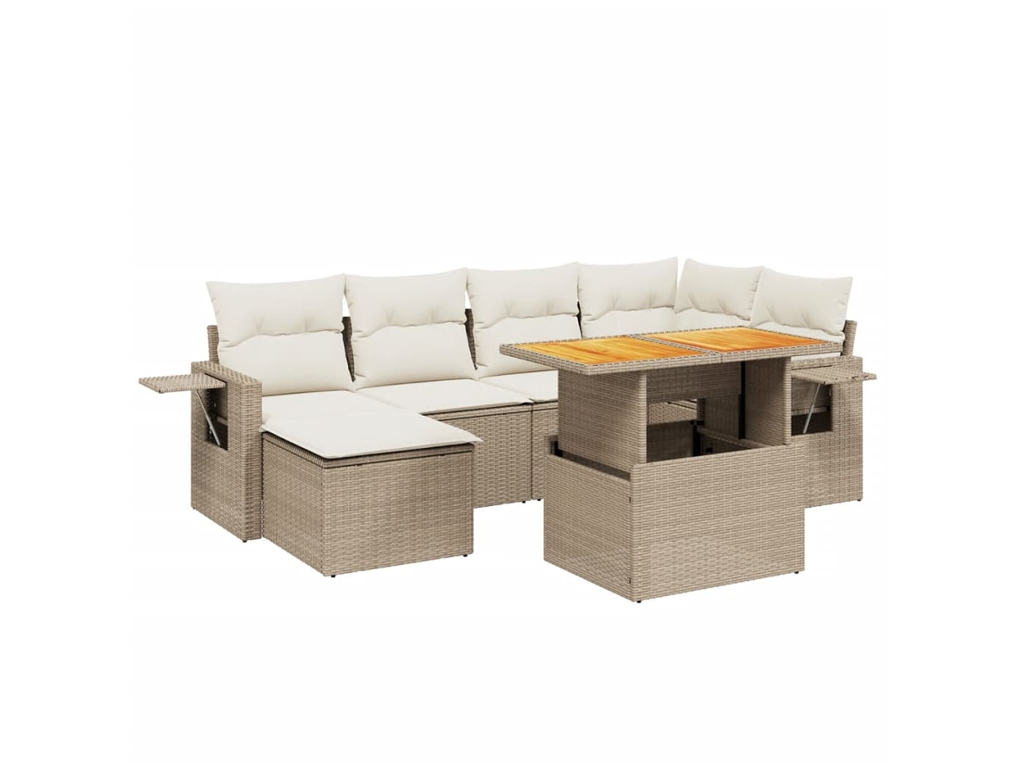 Garden Sofa Set, Garden Sofa Sets Vidaxl Bege Rattan / Vime (n/a)