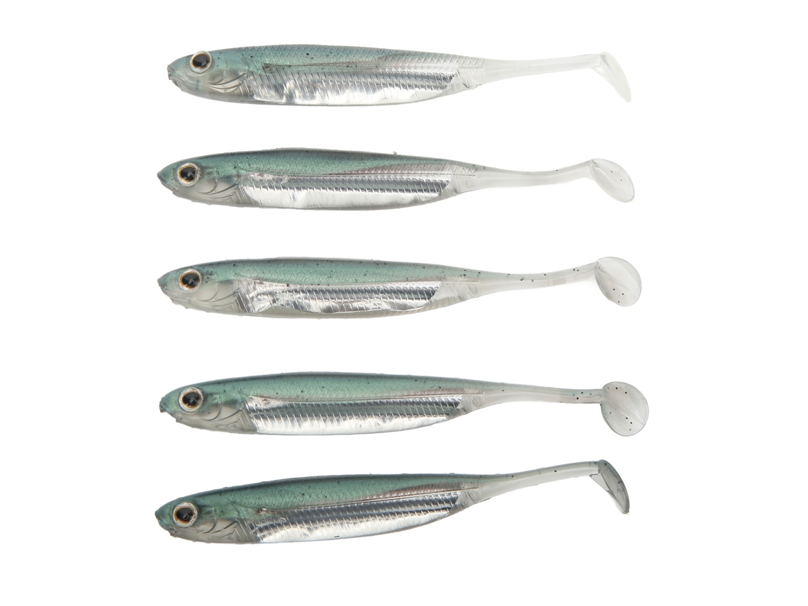 Isca Artificial Peixe Macio 3d Olhos Verde 5pcs
