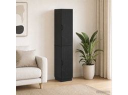 Vidaxl Conjunto De Gabinete 2 Pcs Preto Derivados De Madeira