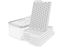 Formas para Mini Cubos de Gelo Cubos de Gelo Pequenos de 1,4 Cm, para Fazer Café Gelado e Coquetéis PANOONA (pacote com 4)
