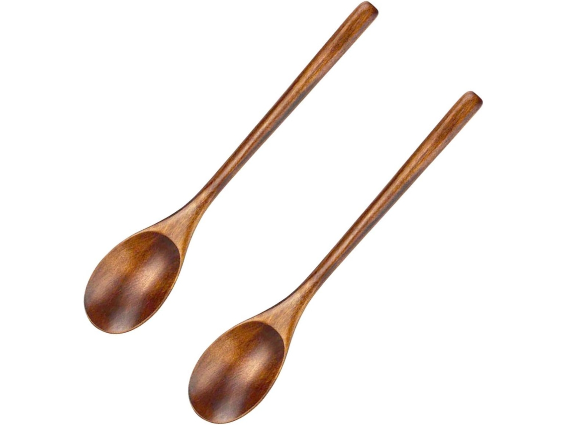 Colheres de Madeira Estilo Japonês 2 Peças para Misturar e Cozinhar NEVEANCE