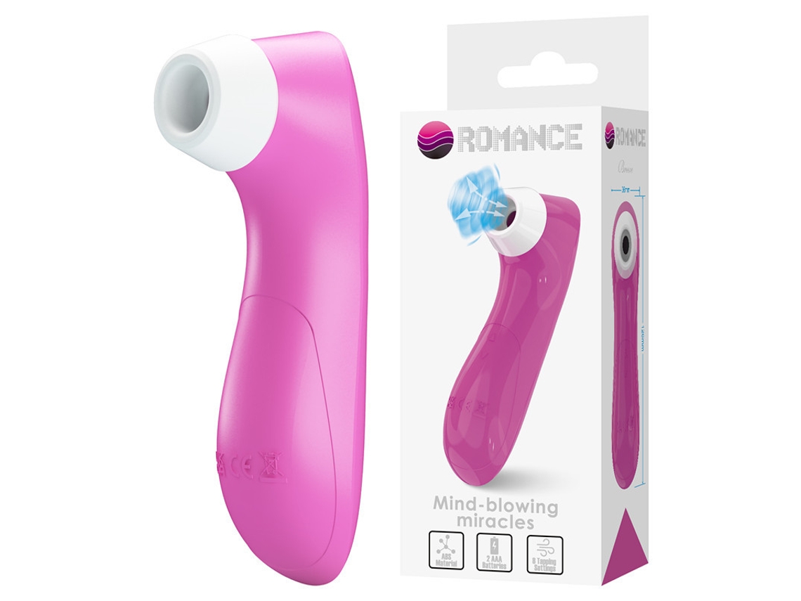 Vibrador clitoriano com sucção e 8 velocidades. Estimula mamilos e ponto G. Duplo prazer.