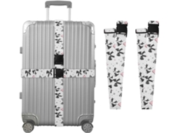 Conjunto De 2 Cintas Bagagem Personalizadas Com Laço E Fivelas Fixação