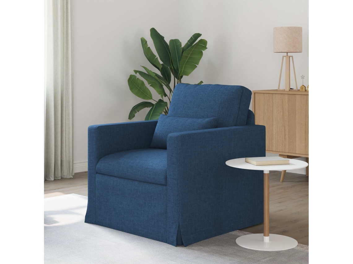 Vidaxl Sofá Azul 78 X 78 X 80 Cm Tecido
