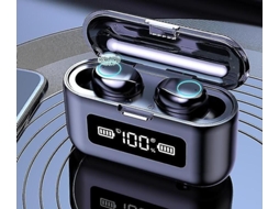 Fones De Ouvido Bluetooth 5.0 Com Estojo De Carregamento De 2000mah, Display Led E Ly Ebike