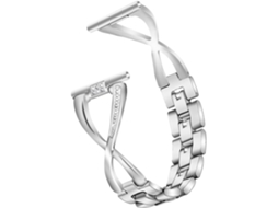 Pulseira De Substituição Para Smartwatch Feminino 22 Mm, Metal Com