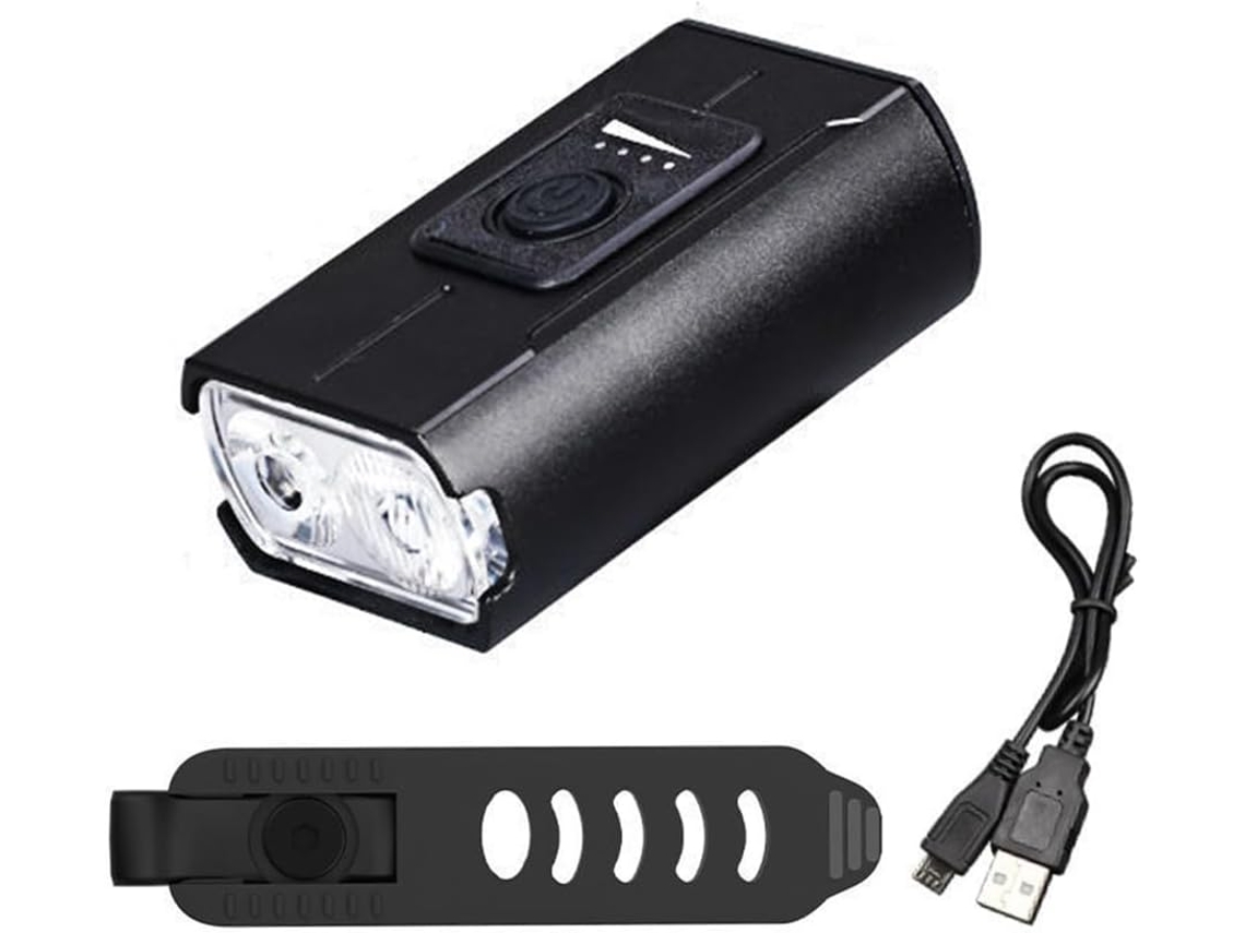 Luz De Bicicleta Recarregável Via Usb, Super Brilhante, Com 600