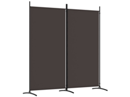 Biombo VIDAXL Marrom Tecido (175x180 cm)