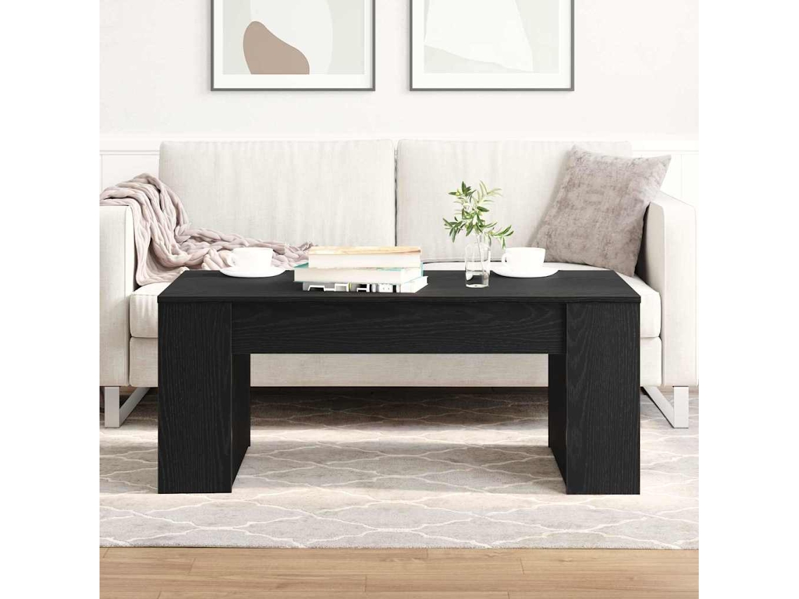 Vidaxl Mesa De Centro Carvalho Preto 102 X 55 X 42 Cm