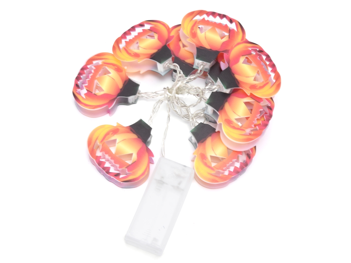 2026 luces de Cadena de Calabaza Hueca Con 10 Led, Luz Cálida, Decoración de Halloween para Interior Y Exterior, Fiesta Y Festivales
