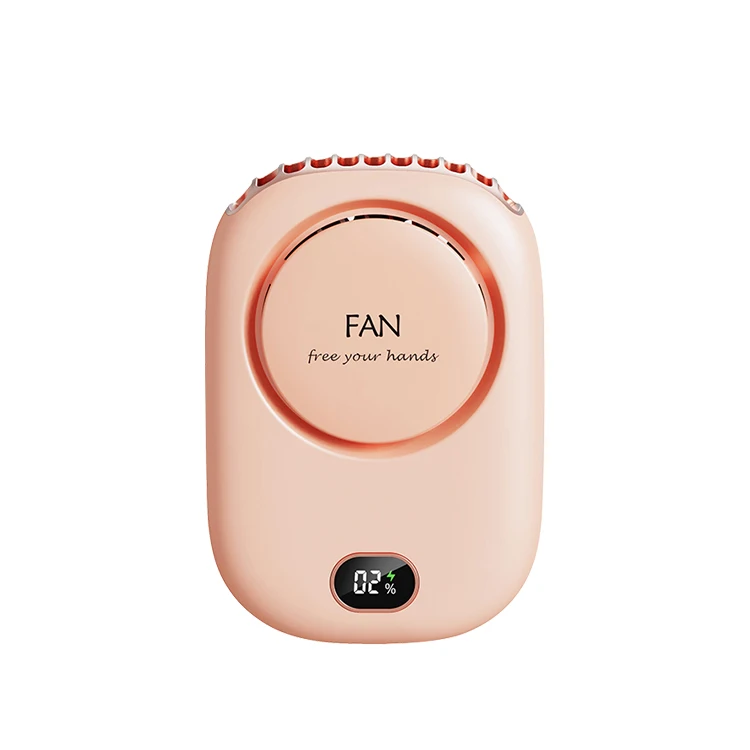 (rosa) Ventilador Portátil De Pescoço, Mini Ventilador De Cintura, Adequado Para Esportes Ao Ar Livre E Viagens.