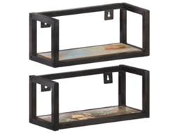 Wall Shelf, Wall Shelves Vidaxl Preto Madeira (40 Cm)