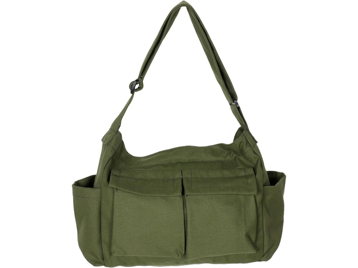 Bolsa Tote Masculina De Lona, Bolsa Escolar Com Alça De Ombro, Grande Capacidade.