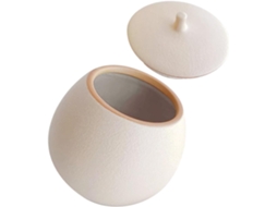 Recipiente De Cerâmica Outanaya Para Chá A Granel, Pote Hermético Branco, Design Simples E Funcional, Adequado Para Uso