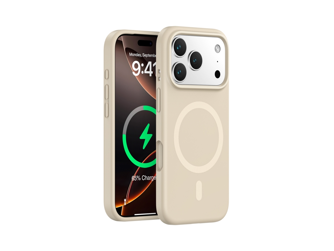(cor Café, Para Iphone 17 Pro Max) Capa Magnética Resistente Para Iphone, Em Silicone Líquido De Cor Sólida, Com Design Simples.