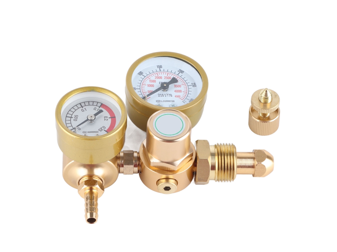 Regulador De Soldadura De Gás Argônio Co2 Com Medidor De Fluxo Tig Mig, Válvula Redutora De Pressão 4500psi, Saída 1/4in 6.605gpm