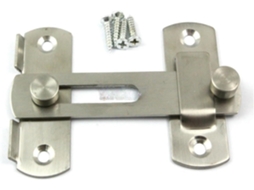 Conjunto De 4 Peças Trinco Segurança Para Porta Em Aço Inoxidável 100x70mm Com Parafusos Inclusos