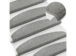 Tapetes Adesivos para Escadas 15 Pcs Cinzento claro MAISON EXCLUSIVE