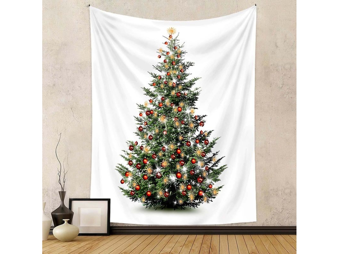 Tapestry De Árvore De Natal Verde Pano Decorativo De Parede Para Decoração Residencial Natalina E