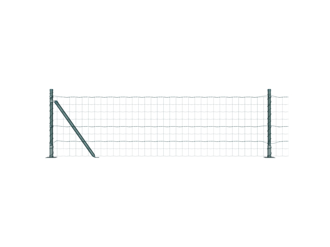 Conjunto 1 Cerca Externa Vidaxl Verde Aço (10 X 0,6 M)