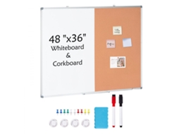 Quadro Combinado 120x90cm Com Cortiça E Branco Tekmaquinas