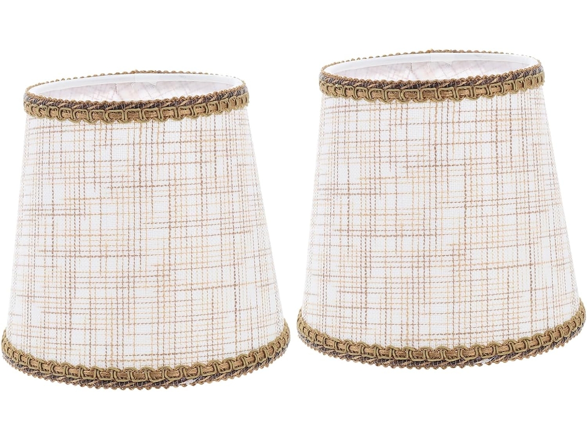 Conjunto de 2 Abajures Europeus em Tecido para Luminárias Pendentes, Decoração de Interiores, Proteção Contra a Luz e SFUSHOS