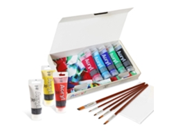 Estojo PRIMO com 8 tintas acrílicas e acessórios
