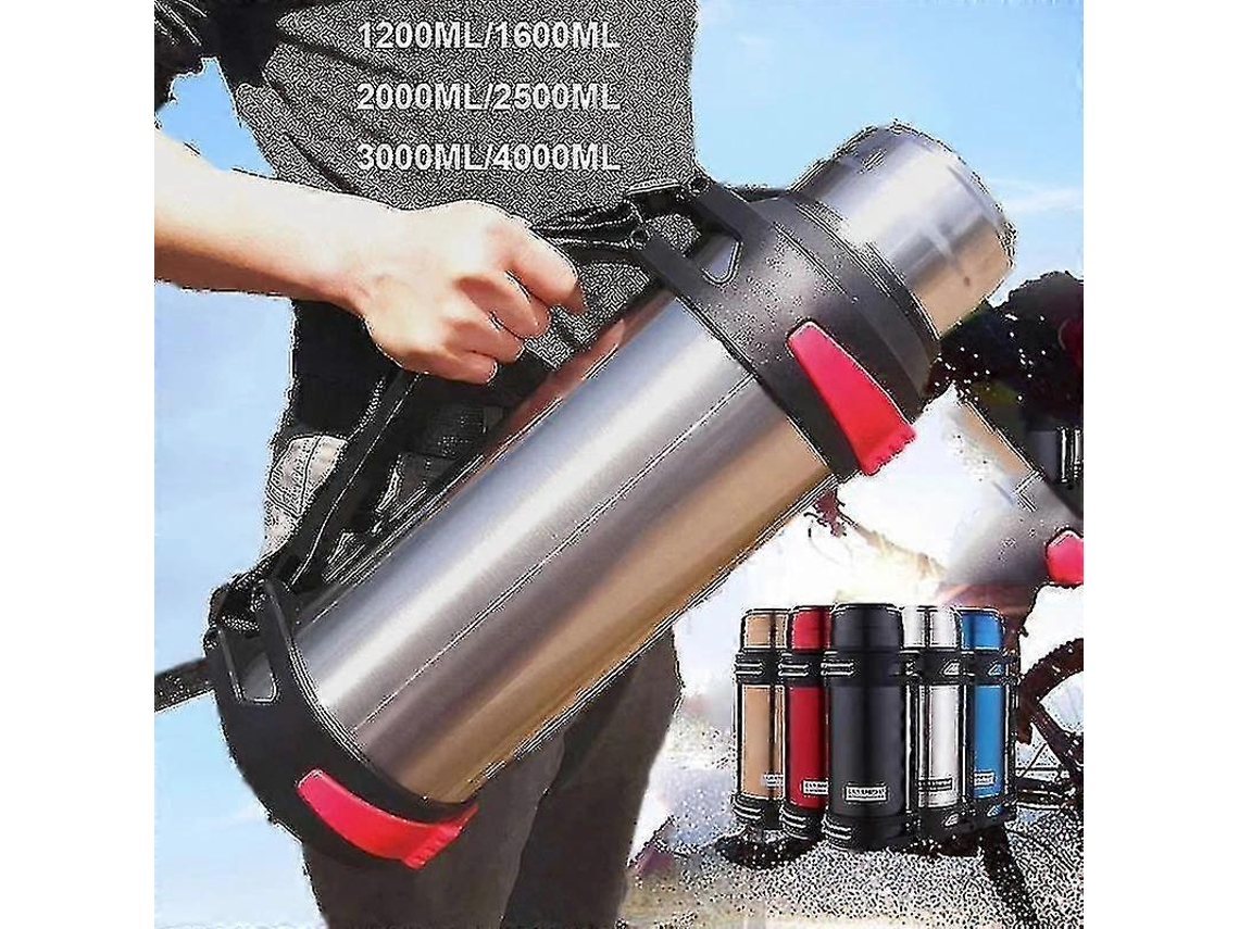 Garrafa Térmica Grande De Aço Inoxidável Com Alça, Capacidade De 1200 A 4000ml, Isolamento Térmico Por 48 Horas - Youa