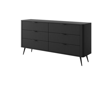 Cómoda Seis Móveis 3XE LIVING Painel de partículas Preto (REF!x163.2x38)
