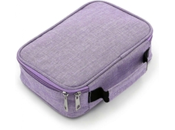 Estojo para Lápis, Grande Capacidade, Multifuncional, com Zíper, Roxo AQUAFORGE