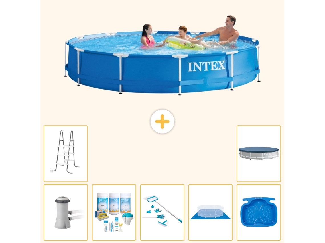 Intex Piscina Com Estrutura Redonda - 366x76 Cm - 8-peças S20476