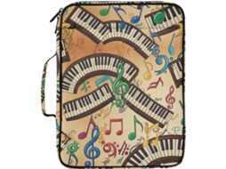 Pasta Clássica Expansível Partituras, Organizador De 3 Argolas Com 7 Bolsos Sanfonados, Ideal Escola