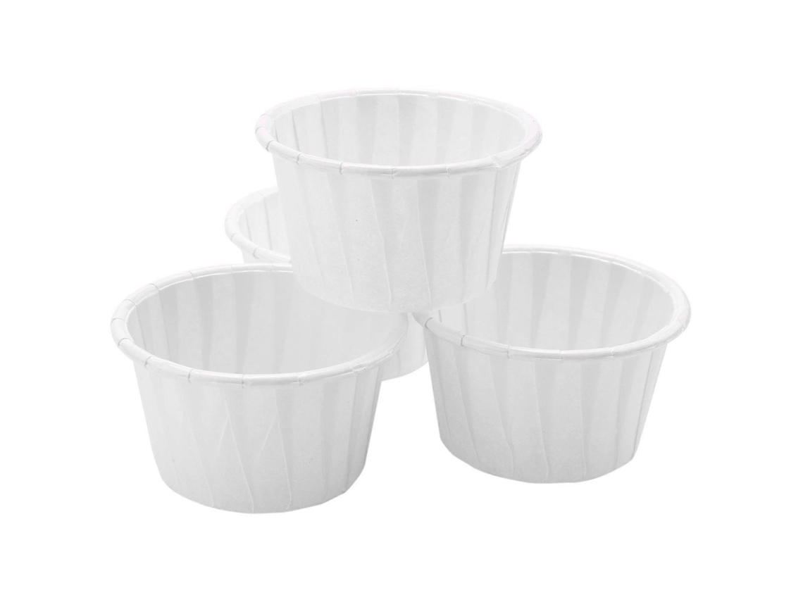 Conjunto De 100 Copos Papel Para Depilação Facial, Removedor Pelos Do Nariz E Rosto, Recipiente Cera Derretida, Bandeja Biscoitos, Tigela De