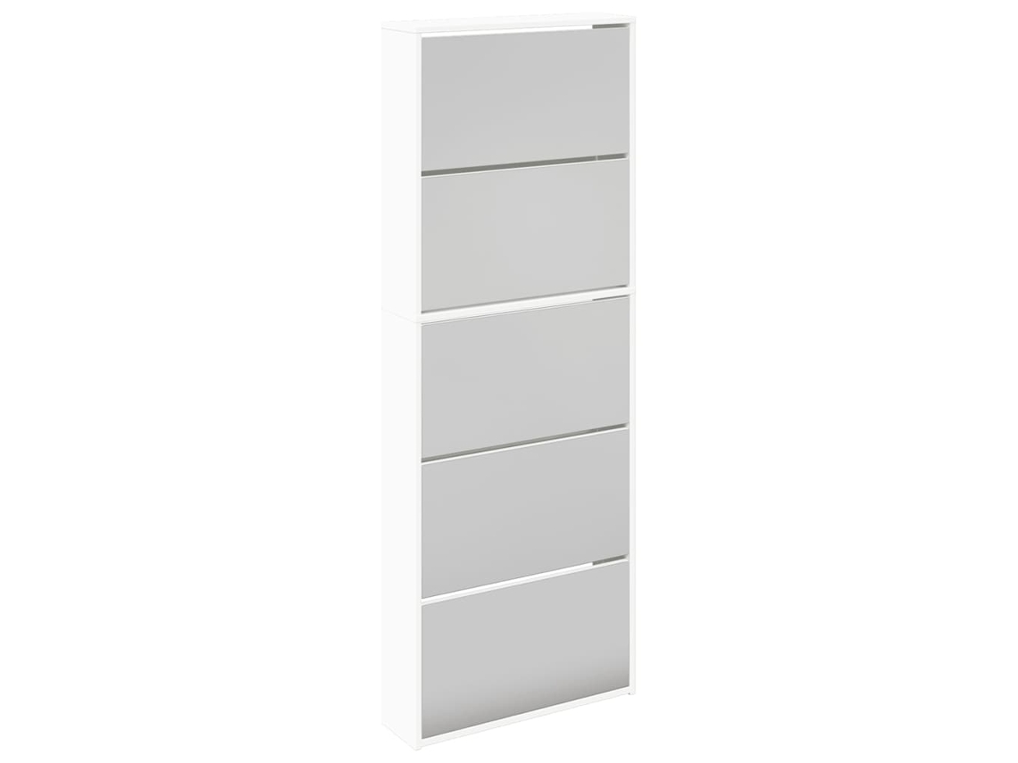 Conjunto 1 Sapateira Vidaxl Branco Derivados De Madeira (63 X 17 X 169.5 Cm)