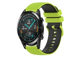 Pulseira De Silicone Quadriculada Bicolor De 20 Mm Para Huawei Watch 2