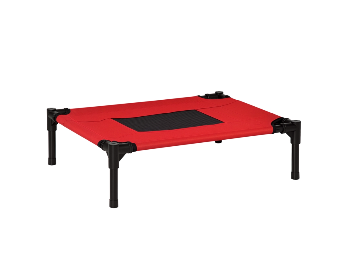 Cama de Verão para Cães de Até 11,3kg para Exterior e Interior. 61x46x18 Cm. Vermelho Ge