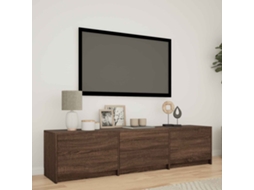 Vidaxl Rack De Tv Com Led 165 X 34 X 40 Cm Carvalho Castanho
