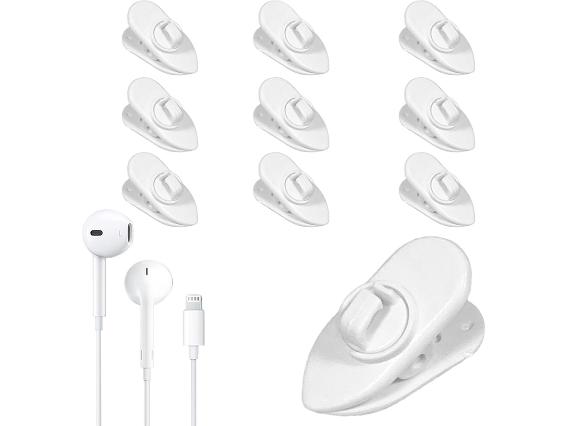 Clips De Câble Pour Casque De Fil - Support Rotatif Pour Vêtements
