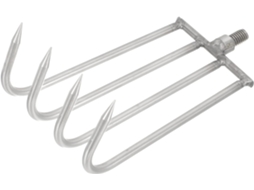Ancinho Manual Portátil De 4 Dentes Em Aço Inoxidável, Leve Para Capinar.