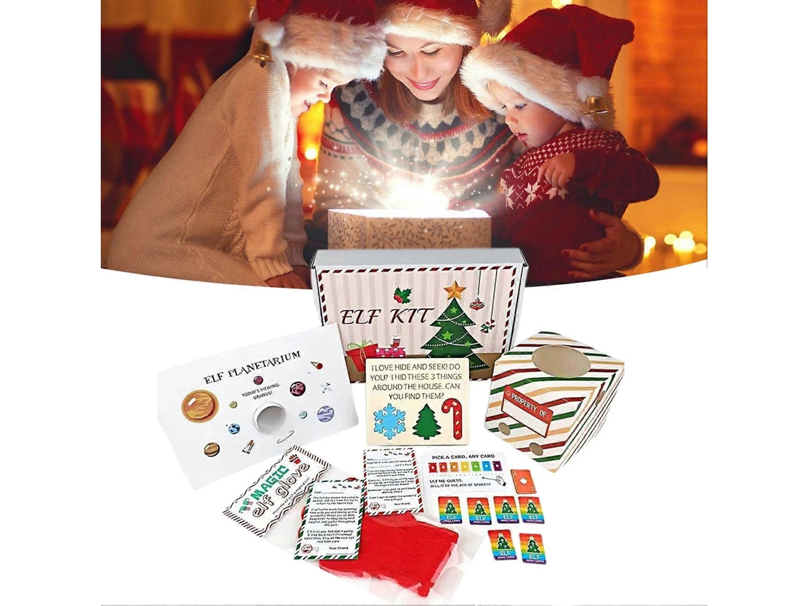 Caixa Presente Natal Com Padrão Temático E Contagem Decrescente De 27 Dias
