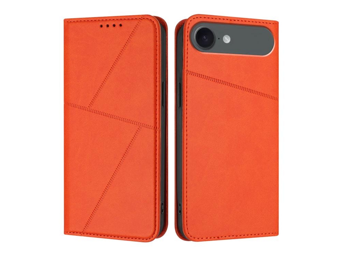 Capa De Couro Fosco Para Iphone 17 Air - Flip Magnético