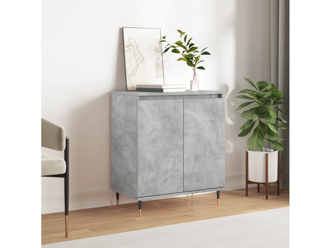 Aparador 60x35x70 Cm Derivados De Madeira Cinzento Cimento Lovely Home