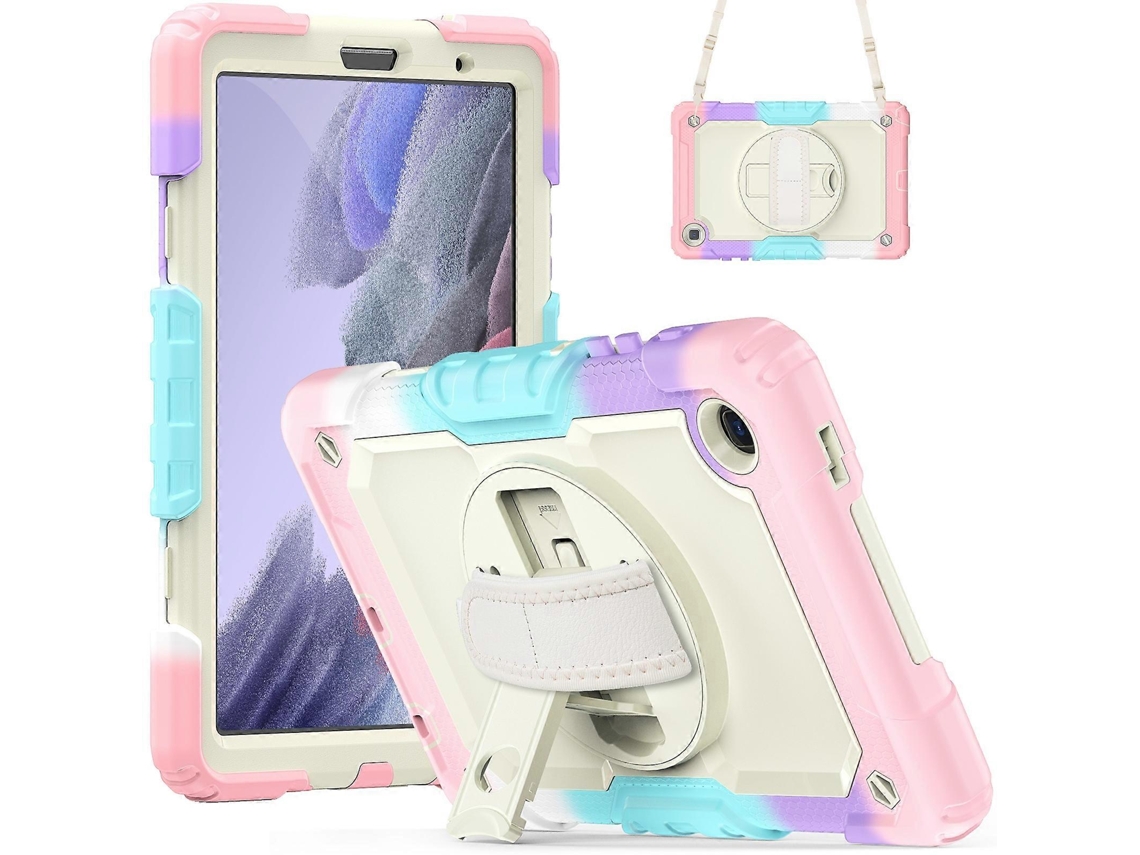 Capa de silicone híbrida WeBake com alça de ombro para Samsung Galaxy Tab A7 Lite T220
