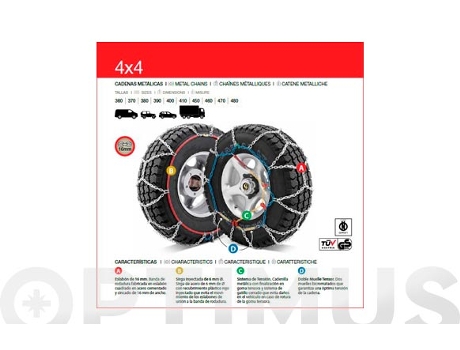 Correntes de neve metálicas 4X4 SNOVIT