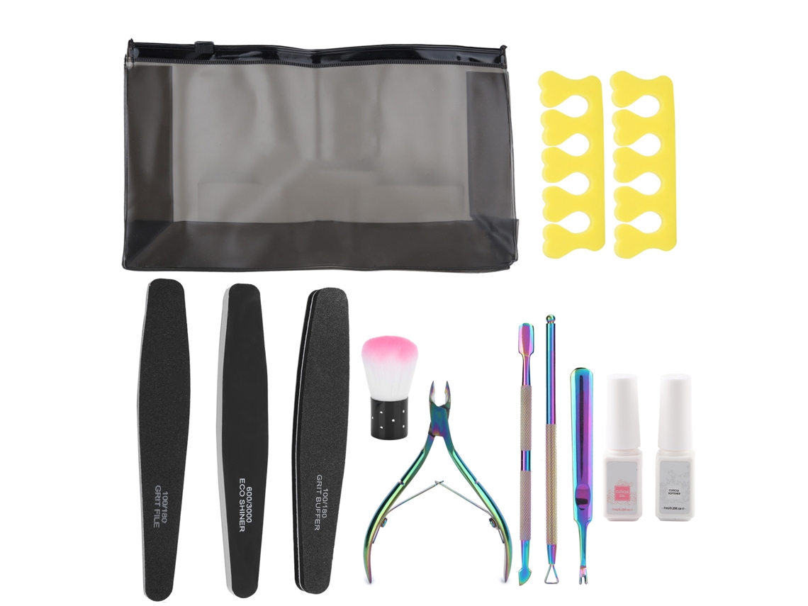 Kit De Manicura Profesional: Lixa, Buffer, Empurrador De Cutículas E Ferramentas De Unhas Para Meninas
