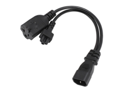 Cabo De Energia Iec320 C14 Para C5 E Nema 5‑20r Splitter Y 32cm