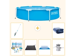 Piscina com Estrutura Redonda 244x51 Cm 7 peças S20399 INTEX
